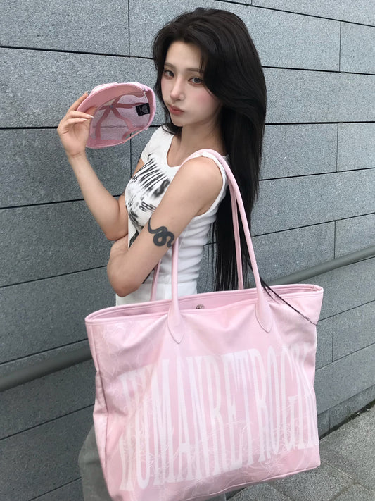 LUVISTRUE X HUMANRETROGIRL Tattoo Tote Bag in Pink