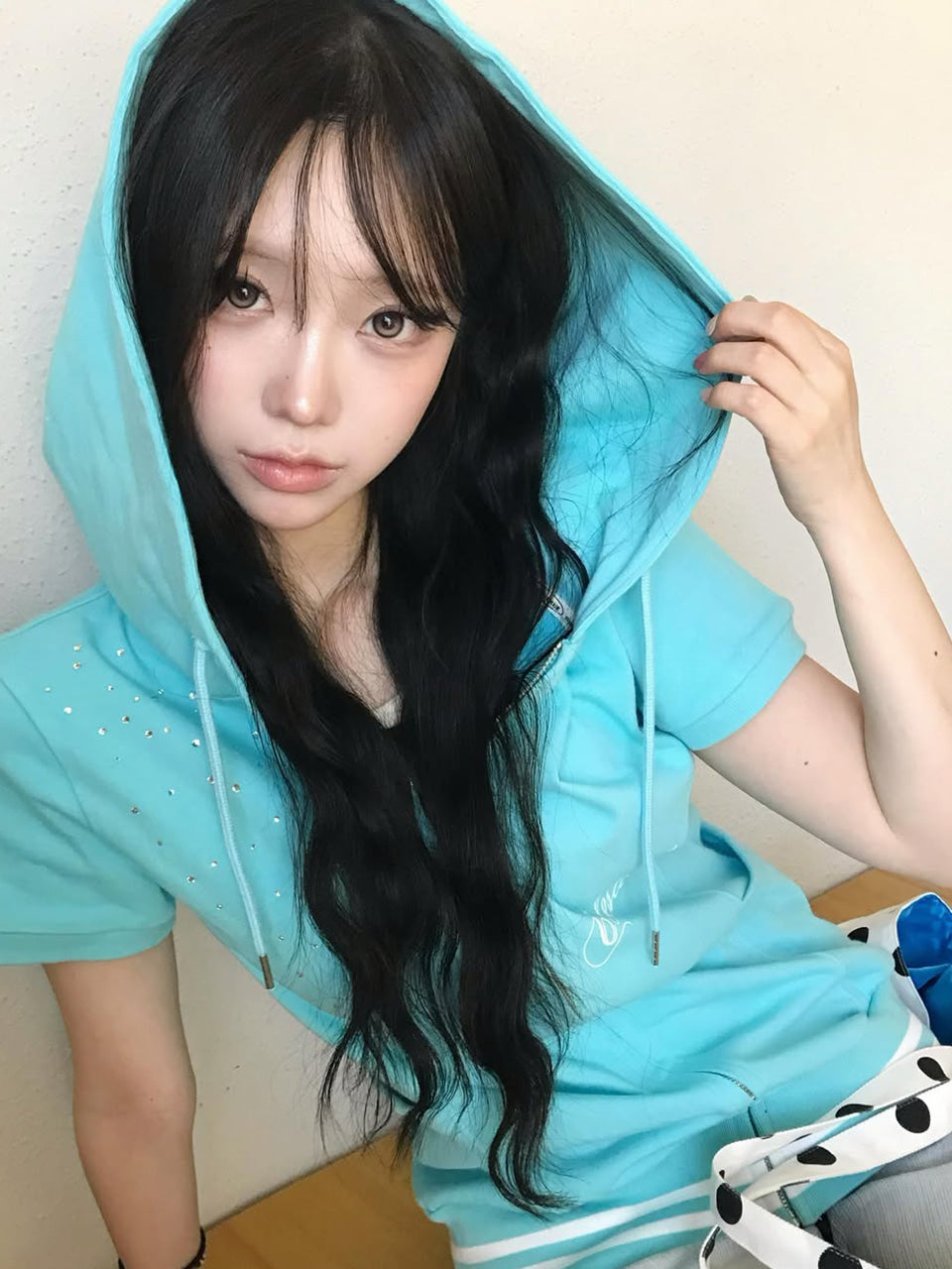 LUVISTRUE SY ANGEL HOOD ZIP UP IN BLUE