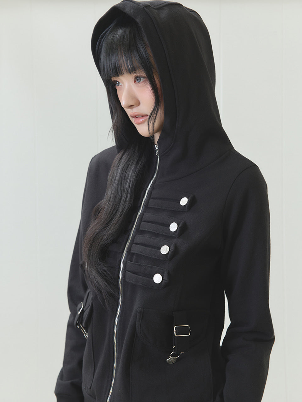 LUVISTRUE EL PIRATE HOOD ZIP UP IN BLACK