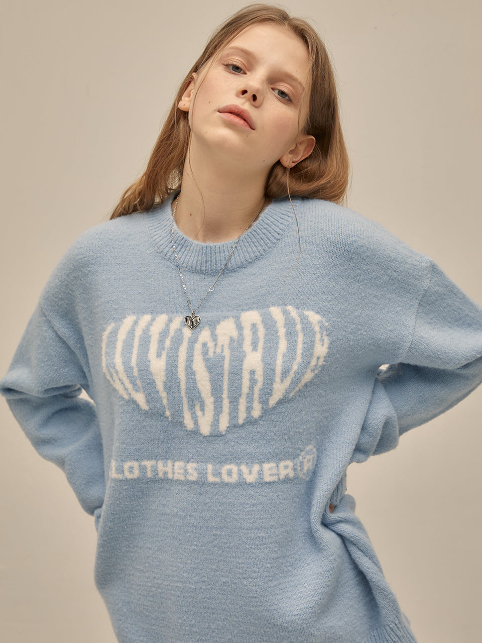 LUVISTRUE PO HEART KNIT IN SKY BLUE