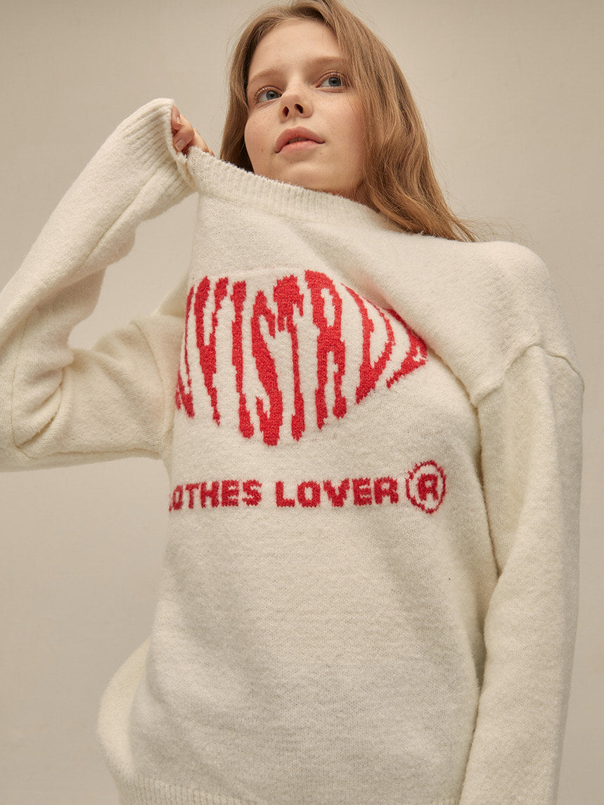 LUVISTRUE PO HEART KNIT IN IVORY