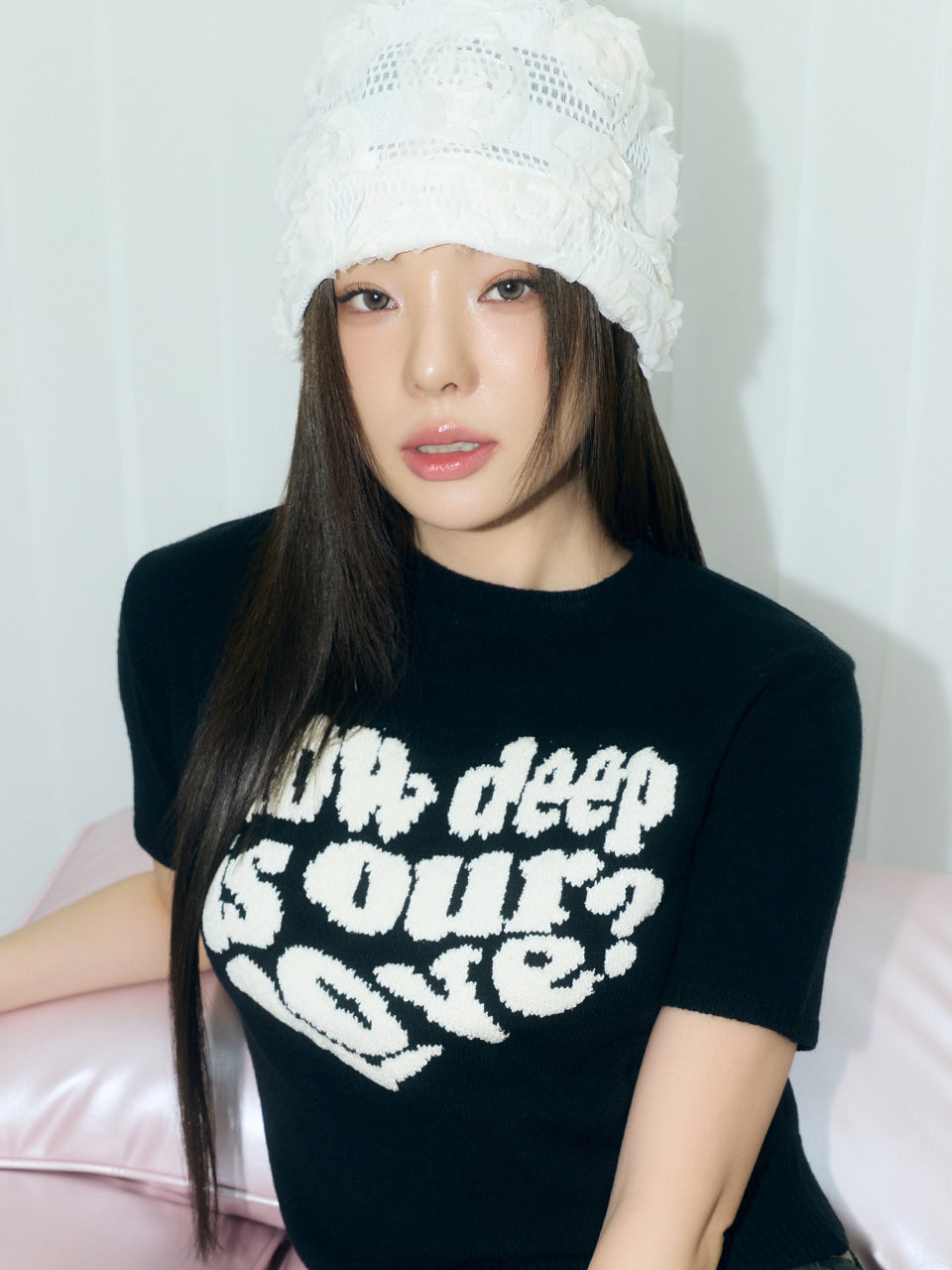 LUVISTRUE DN BOUCLE LOVE KNIT IN BLACK