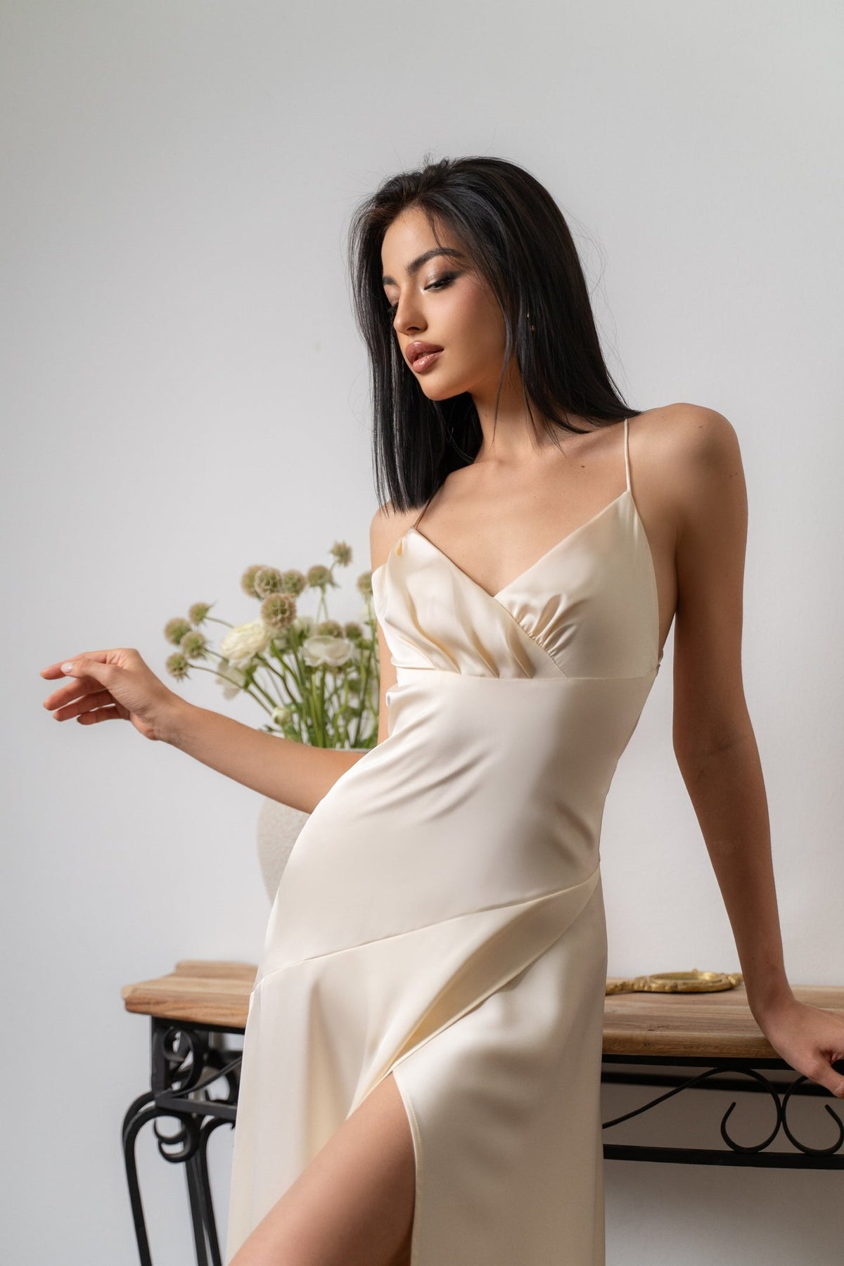 KISSERINE MIA SILK DRESS(2color) – Kisserine designer fashion