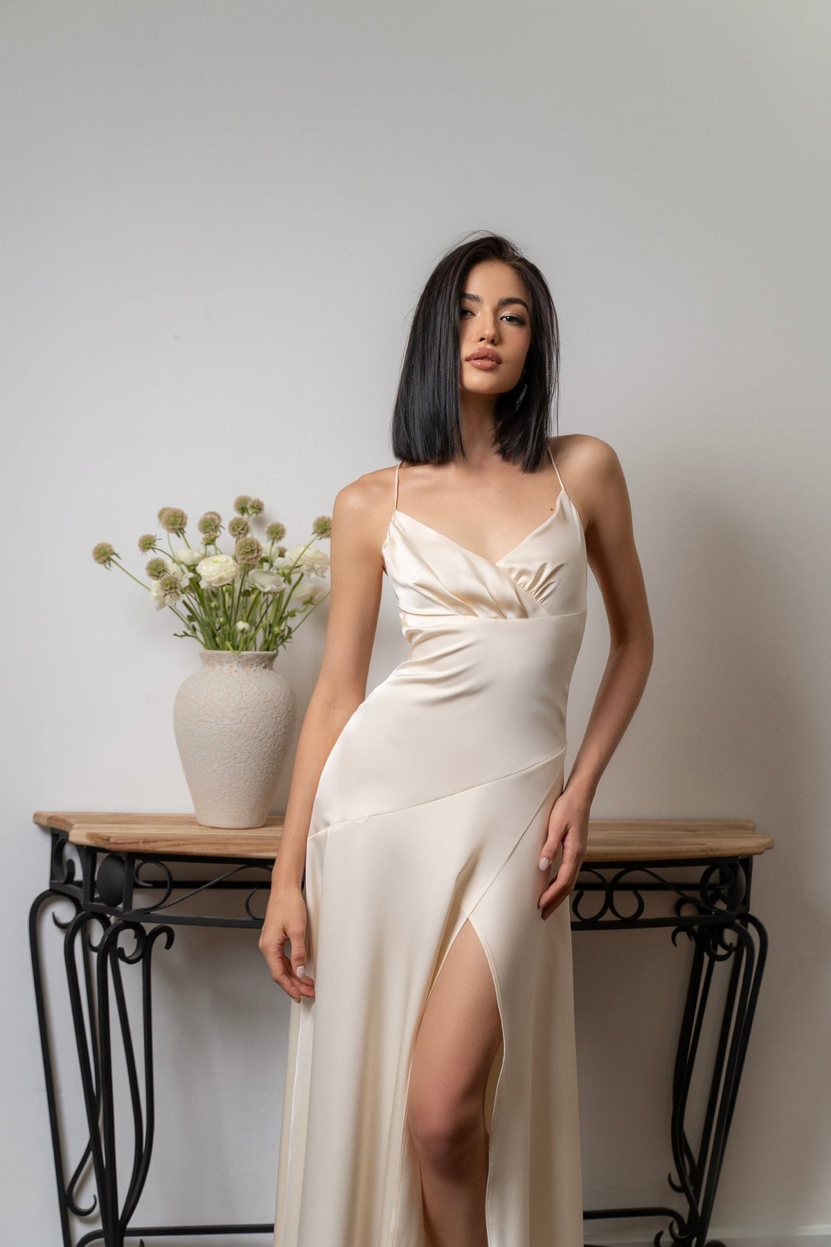 KISSERINE MIA SILK DRESS(2color) – Kisserine designer fashion