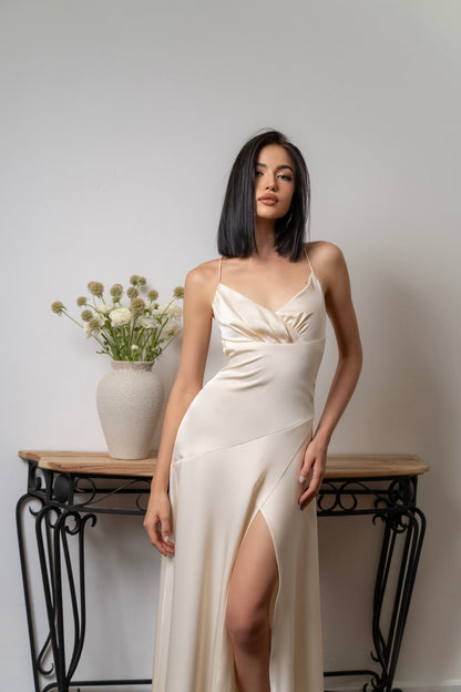 KISSERINE MIA SILK DRESS(2color) – Kisserine designer fashion
