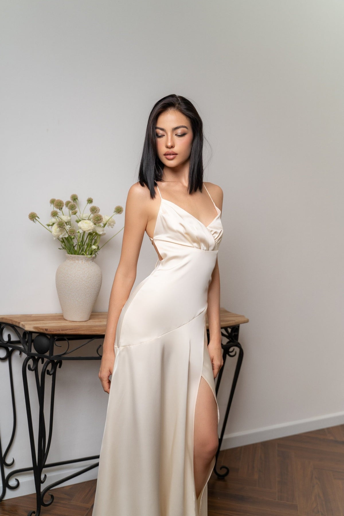 KISSERINE MIA SILK DRESS(2color) – Kisserine designer fashion