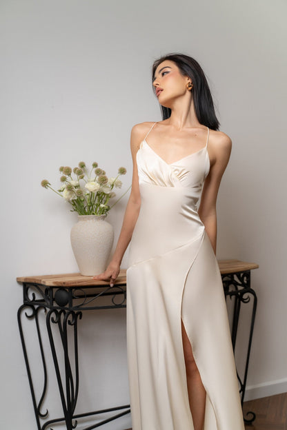 KISSERINE MIA SILK DRESS(2color) – Kisserine designer fashion