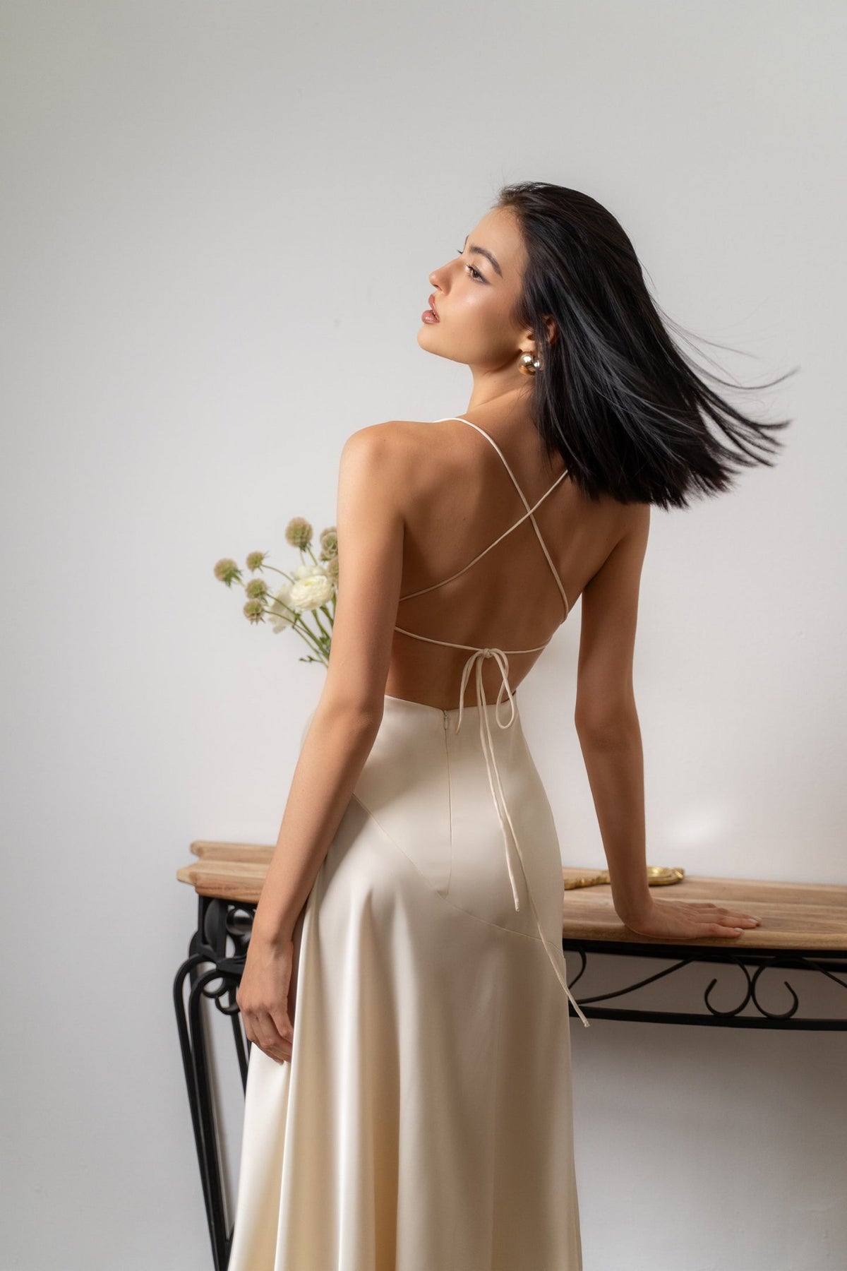 KISSERINE MIA SILK DRESS(2color) – Kisserine designer fashion