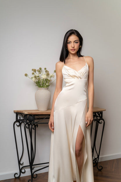KISSERINE MIA SILK DRESS(2color) – Kisserine designer fashion