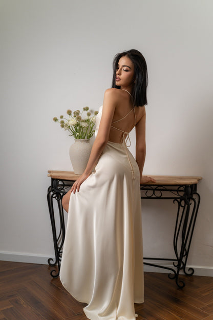 KISSERINE MIA SILK DRESS(2color) – Kisserine designer fashion